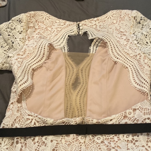 David’s bridal nude/cream colored wedding dress. - Picture 3 of 6